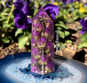 Purple Flower Crystal Point | Groovy Opal, LLC.