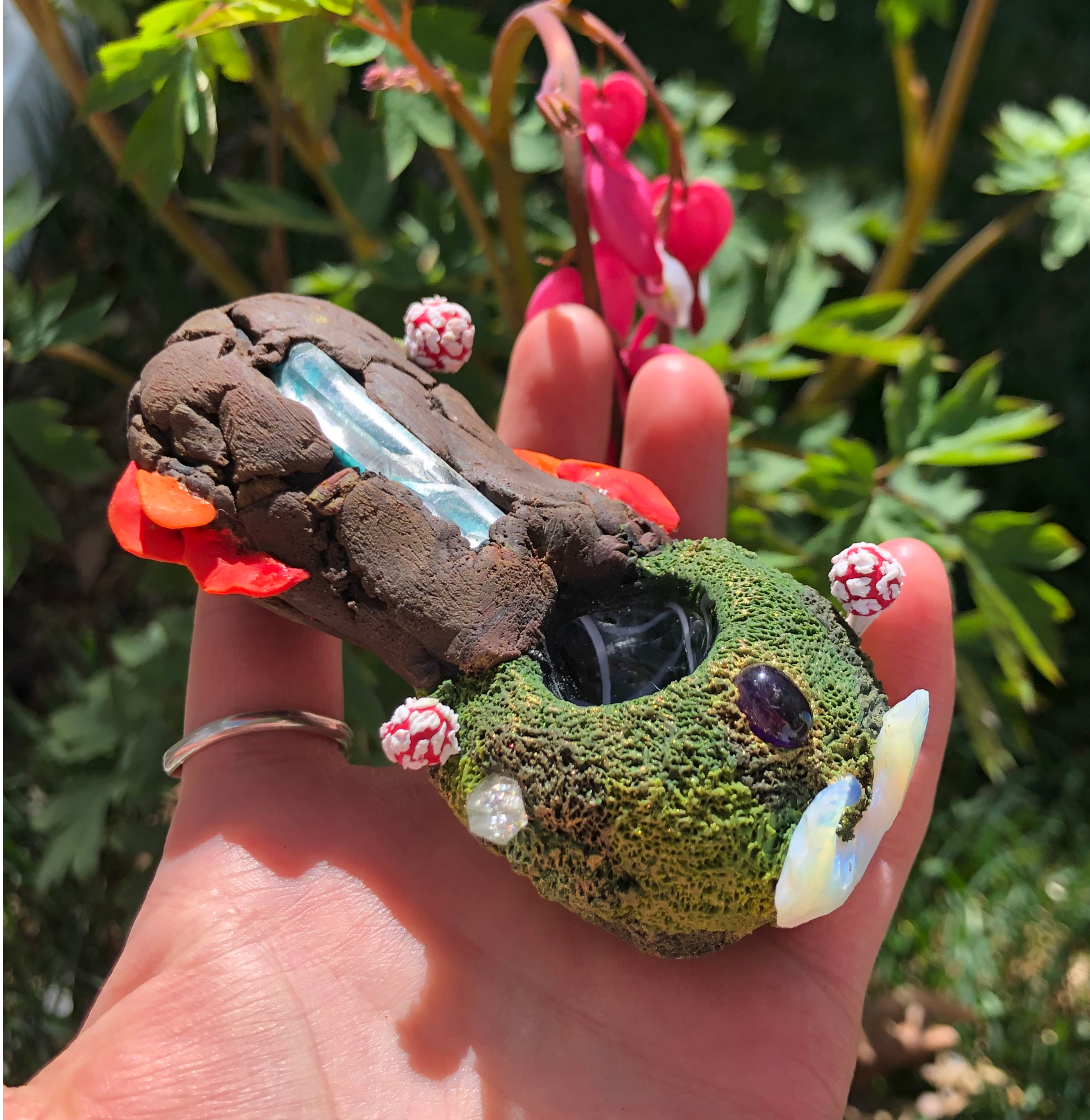 Whimsical Fairy Garden Mushroom Pipe | Groovy Opal, LLC.