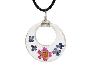 Reversible Smile Blotter and Flower Pendant | Groovy Opal, LLC.