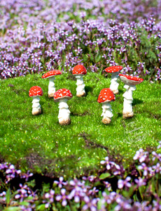 Red Fly Agaric Mushroom Plant Decor