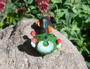 Whimsical Fairy Forest Pipe with Opal, Opalite, Quartz, Lapiz Lazuli, and Garnet